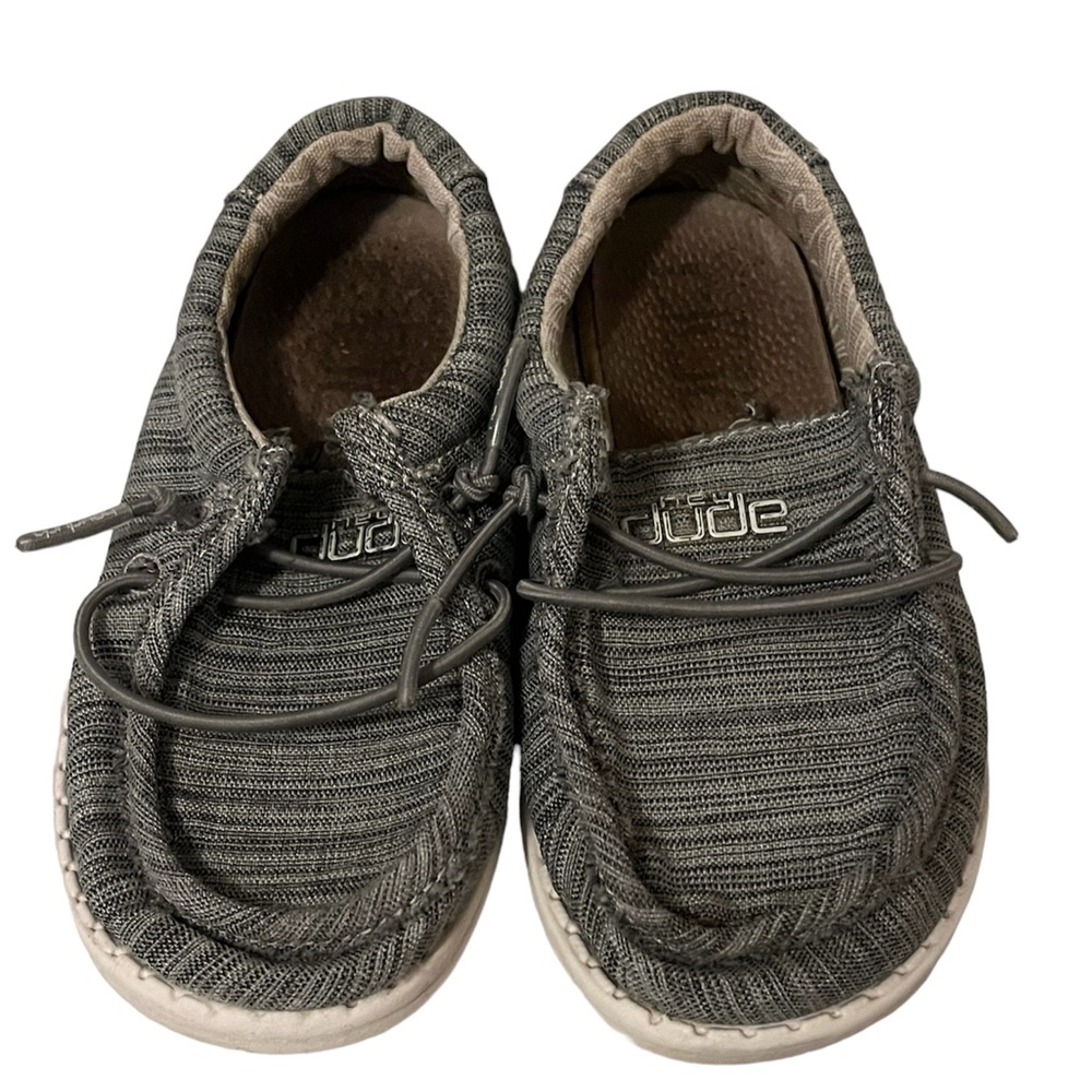 HEY DUDES Wally Toddler size K8. A lot of wear left.